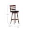 Flash Furniture Zerrick Commercial Wood Classic Ladderback Swivel Barstool w/Black LeatherSoft Seat, Antique Oak ES-UN3-29-OAK-GG - alternate 4